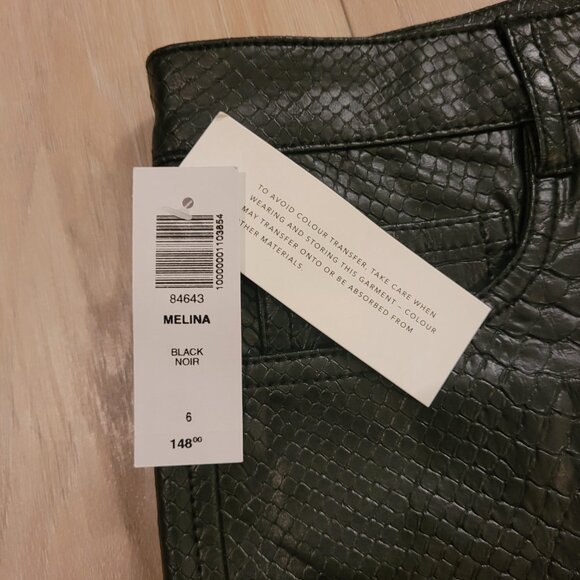 NWT WILFRED | Aritzia The Melina Pant Vegan Leather Python Snake Print | Sz. 6 - Picture 8 of 12